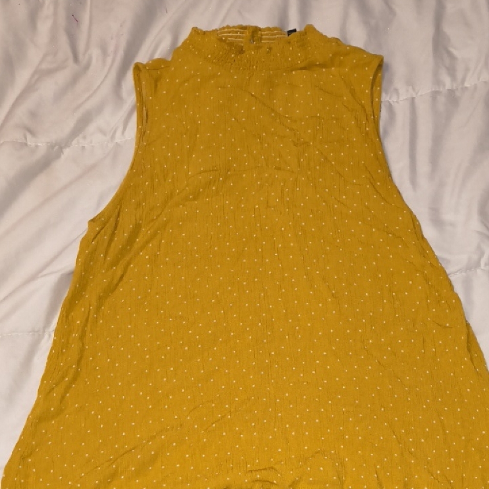 Staccato Mustard Yellow Dotted Top